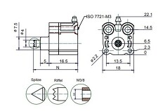 SFS AA12S-04-M3 Compact cylinder, aluminium, Ø12mm/4mm