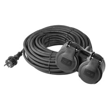 EMOS P0601 Prodlužovací kabel 2zás. 10m 3x1,5mm², guma, IP44