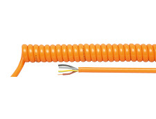 HELUKABEL 85433 PUR-SPIKA H07BQ-F WL 1500mm 7G1,5 mm2 Spirálový kabel, oranžová