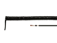 HELUKABEL 85688 PUR-SPIKA WL 8x0,25mm2 Spirálový kabel 500mm černá
