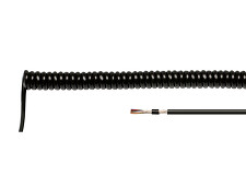 HELUKABEL 85953 PUR Spirálový kabel 8x0,14 1000mm černá