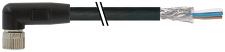 MURR 7000-08781-6401000 M8 F úhlový / volný konec PUR, černý, stíněný, UL/CSA, délka 10m