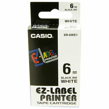 CASIO XR-18WE1 Barevná páska bílá/černá 18 mm