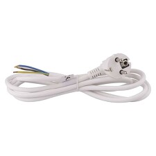 TEKACABLE AK 86 3107-3-1/2 Přívodní kabel H05VV-F 3G1B s úhlovou vidlicí L=2m PVC bílá