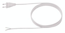 BACHMANN 202.274 Přívodní kabel  2,0m H03VVH2-F2x0,75mm2, Euro vidlice/kab. dutinky, bílá