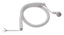 BACHMANN 663.271 CS-HO5VV-F3G1,5mm2 Spirálový kabel s úhlovou koncovkou 1 až 4m bílá