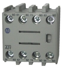 ALLEN BRADLEY 100-FA31 Blok pomocných kontaktů pro čelní montáž, 3 N.O. + 1 N.C.