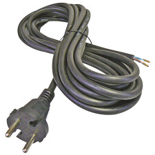 TEKACABLE AK 93 2101-1-53/2 Přívodní kabel H05RN-F 2x1 s přímou vidlicí L=2m, dutinky, guma