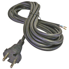 TEKACABLE AK 86 2071-1-1/10 Přívodní kabel H05VV-F 2x0,75C s kontur vidlicí L=10m PVC černá
