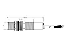 PIL 514663 P43-80-M18-PBT-U-2m M18 / 0-10 V / Cable 2m / 100 - 800mm