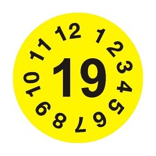 STRO.M POZ28A_19 Kontrolní štítek rok, 19 (datumovka) průměr 2cm (fólie)