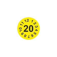 STRO.M POZ28A_20 Kontrolní štítek rok, 20 (datumovka) průměr 2cm (fólie)