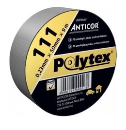 ANTICOR - 111 POLYTEX ( 25 x 9 ) šedostříbrná textilní izolační páska *1110250090801