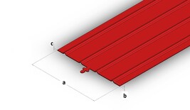 Kabelová krycí deska DEKAB 170/2 PVC  červená ( 1ks=1m ) *002037V