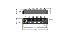 TURCK 6814029 TBEN-S2-2RFID-4DXP Ethernet multiprotokol.modul,2x RFID, 4xdig.kanál