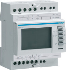 HAGER SM101E Multifunkční měřicí přístroj s LCD na DIN