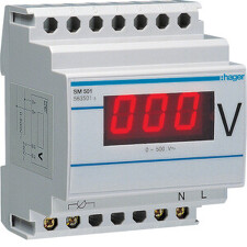 HAGER SM501 Voltmetr digitální 0 - 500V
