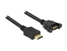 DELOCK 85102 HDMI prodlužovací kabel  [1x HDMI zástrčka - 1x HDMI zásuvka] černá 1.00 m