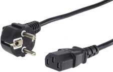 PREMIUMCORD KPSP3 Napájecí EURO kabel 230V 3m úhlová/přímá