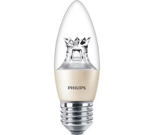 PHILIPS LED žárovka MASTER LEDcandle DT 5.5-40W E27 B38 CL *8719514306387