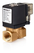 MIVALT MP116-2015;24VDC Elektromagnetický ventil mosaz (0,2 -10bar)  NC, 1/2"