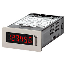 OMRON H7HP-A celkový/součtový časovač, DIN72x36mm, 100-240VAC, LCD, 6-digit, 30pulsů/sec nebo 5kpulsů/sec, NPN/PNP vstup, manuální reset, rev. 1