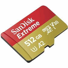 SanDisk microSDXC 512GB Extreme + Rescue PRO Deluxe + SD adaptér