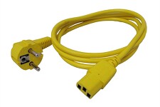 ROLINE 19.08.1011 Kabel síťový, CEE 7/7(M) - IEC320 C13, 1,8m, žlutý