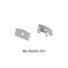 McLED ML-762.021.74.1 koncovka pro PH2 s otvorem, stříbrná barva