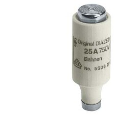 SIEMENS 5SD606 DIAZED fuse link 750 V DC rail system protection Quick-response characteristic size DIII, E33, 20A