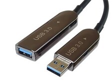 PREMIUMCORD ku3fiber30 USB3.2 + 2.0 prodlužovací optický AOC kabel A/Male - A/Female 30m