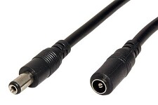 GOODBAY 19.92.0133 Prodlužovací napájecí kabel se souosým konektorem 5,5 x 2,1mm, délka 3m, černá