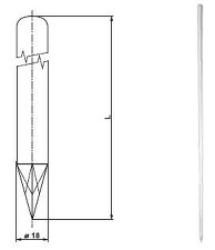 TREMIS V400 / JK 1,0 ( FeZn ) jímací tyč s kovaným hrotem