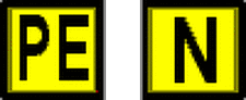 STRO.M DT004b PE, N (žlutý podklad, černý tisk) 2x2 cm (fólie)