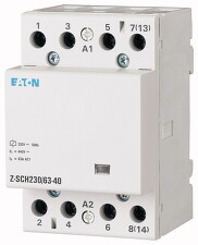 EATON 248858 Z-SCH230/63-31 Instalační stykač, 230V~, 63A, 3zap. 1vyp. kont.