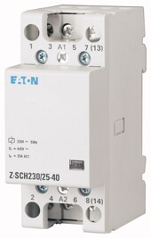 EATON 248853 Z-SCH230/40-22 Instalační stykač, 230V~, 40A, 2zap. 2vyp. kont.
