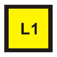 STRO.M DT002_L1 L1 (žlutý podklad, černý tisk)  2,5x2,5 cm (fólie)