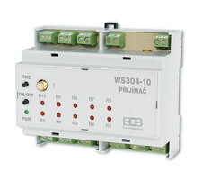 ELEKTROBOCK 3304 WS304-10-5VDC Přijímač na DIN lištu  Un 5VDC 10 kanálový