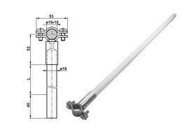 TREMIS VP155 / ITJc 43 ( FeZn/GFK ) Izolační tyč pro jímací tyč 430mm