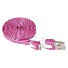 EMOS SM7001P Kabel USB 2.0 A/M-MICRO B/M 1m růžová